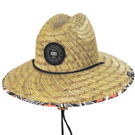 Makai Hat Company Tiki Batik Rush Straw Lifeguard Hat