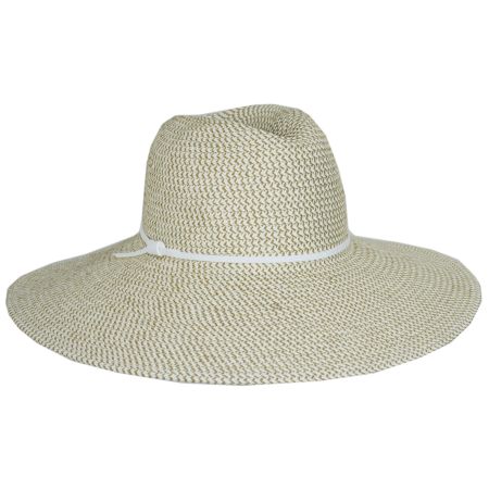 Nikki Beach Harper Braided Toyo Straw Fedora Hat - White