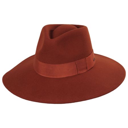 Brixton Hats Joanna Wool Felt Fedora Hat - Orange