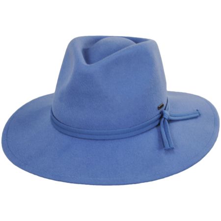 Joanna Packable Wool Felt Fedora Hat - Light Blue