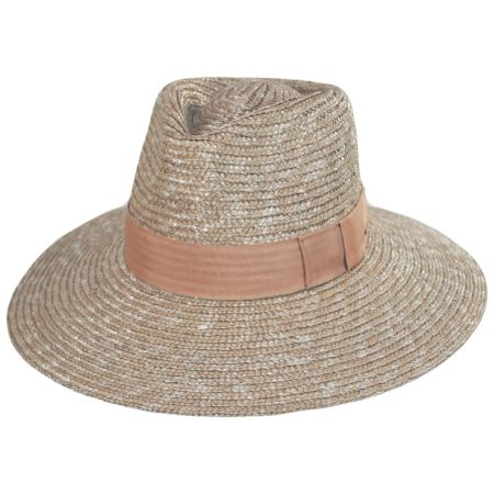 Joanna Wheat Straw Fedora Hat - Desert