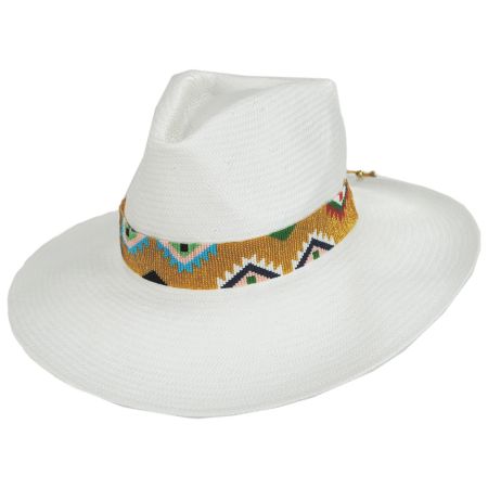 Nikki Beach Arte Toyo Straw Fedora Hat