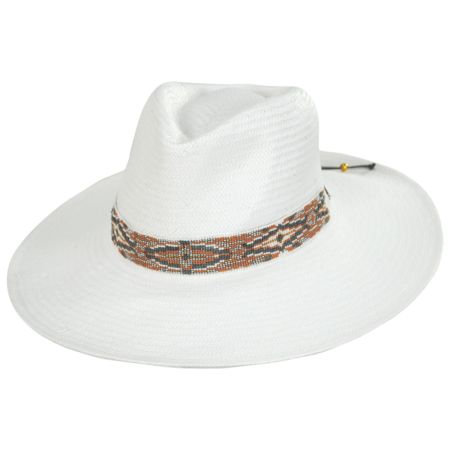 Nikki Beach Dove Toyo Straw Fedora Hat