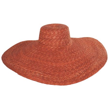 San Diego Hat Company Milan Wide Brim Wheat Straw Boater Hat