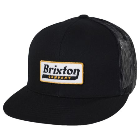 Brixton Hats Steadfast HP Mesh Cotton Blend Trucker Snapback Baseball Cap