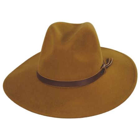 Brixton Hats Field Proper Wool Felt Fedora Hat - Chestnut