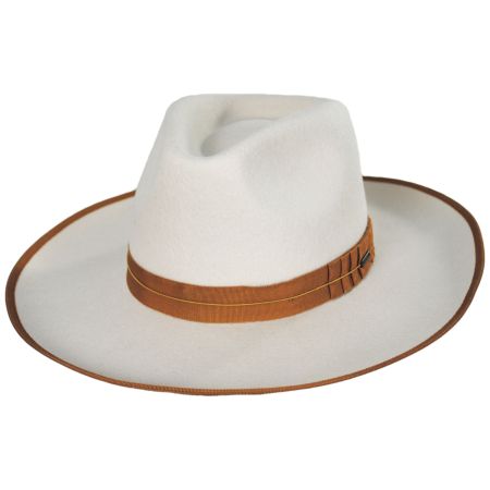 Reno Wool Felt Fedora Hat - Off White