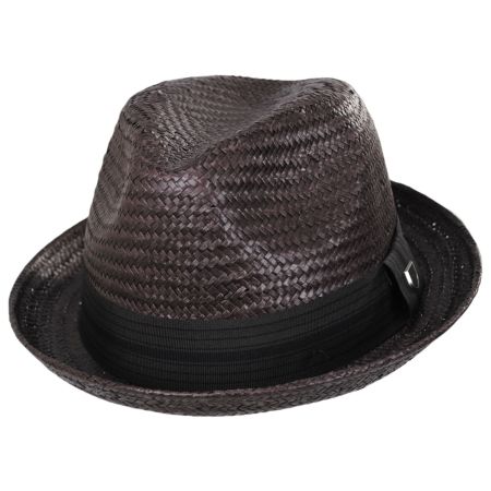 Brixton Hats Castor Toyo Straw Fedora Hat - Dark Brown