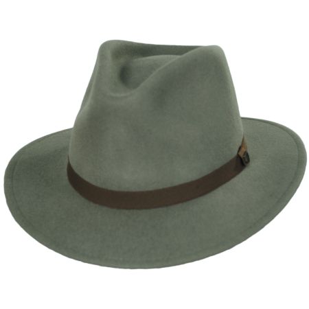 Messer Packable Wool Felt Fedora Hat - Taupe