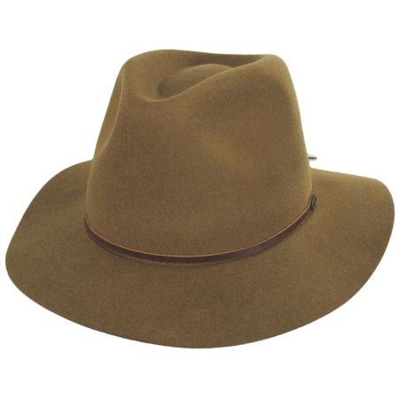 Brixton Hats Wesley Wool Felt Floppy Fedora Hat - Bronze