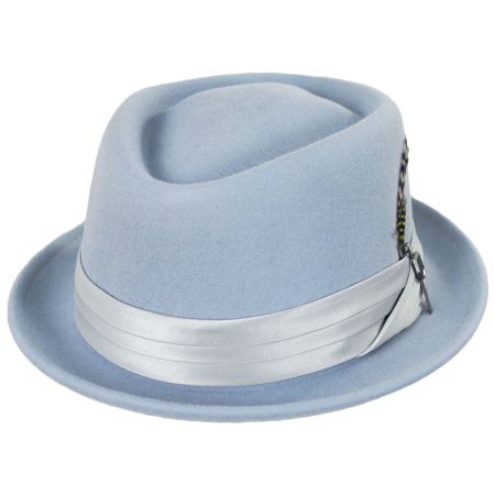 Brixton Hats Stout Wool Felt Diamond Crown Fedora Hat - Mist