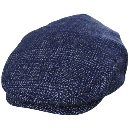Brixton Hats Hooligan Plaid Wool Ivy Cap - Navy/Ivory