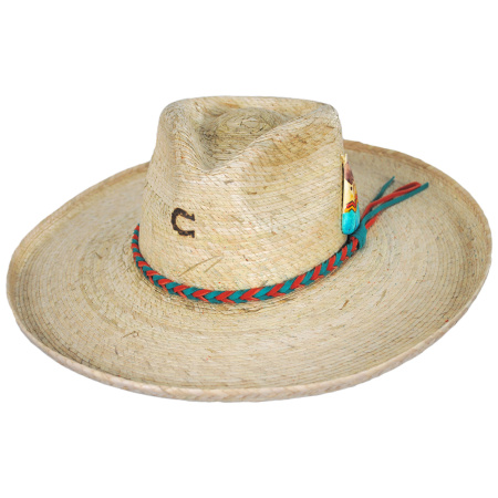 Charlie 1 Horse Teepee Palm Straw Wide Brim Fedora Hat