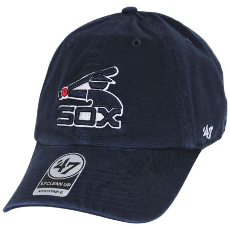 47 Brand Chicago White Sox MLB Cooperstown Clean Up Strapback Baseball Cap Dad Hat
