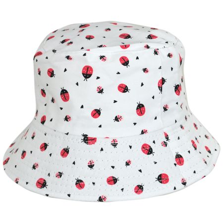 Jeanne Simmons Kids' Ladybug Cotton Reversible Bucket Hat