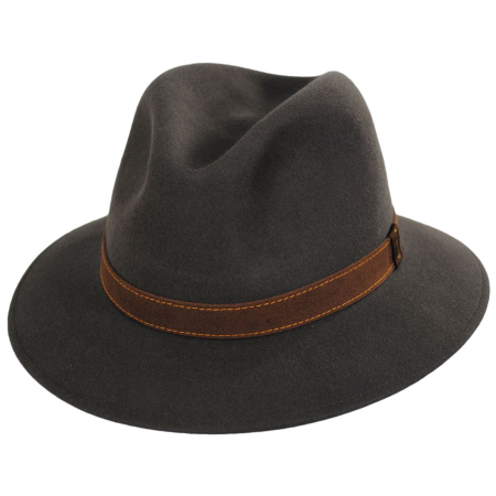 Borsalino Traveler Fur Felt Fedora Safari Hat