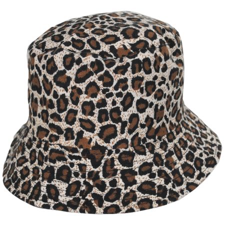 Peter Grimm Leopard Fabric Reversible Bucket Hat