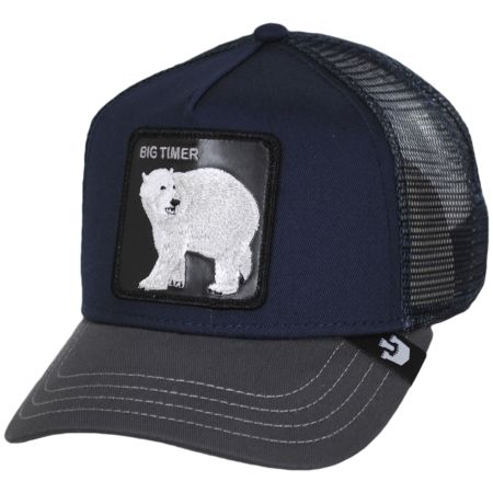 Goorin Bros Polar Bear Mesh Trucker Snapback Baseball Cap