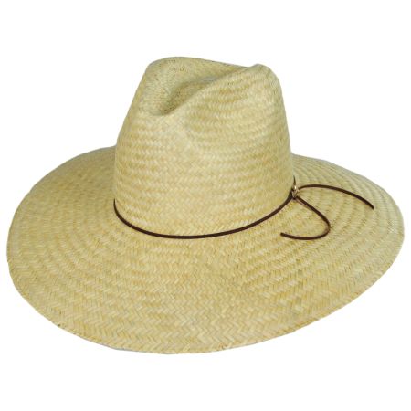 Stetson The Gatherer Wide Brim Palm Straw Fedora Hat