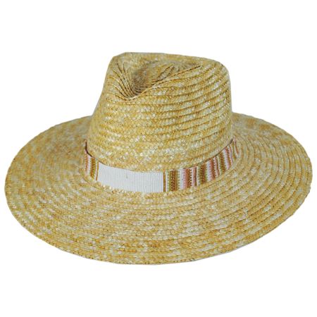 Nikki Beach Tulum Wheat Straw Fedora Hat