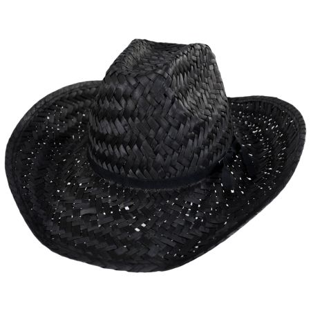 Houston Rush Straw Cowboy Hat - Black alternate view 5
