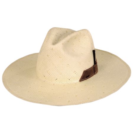 Bailey Imlay Knotted Shantung Straw Fedora Hat - Tan