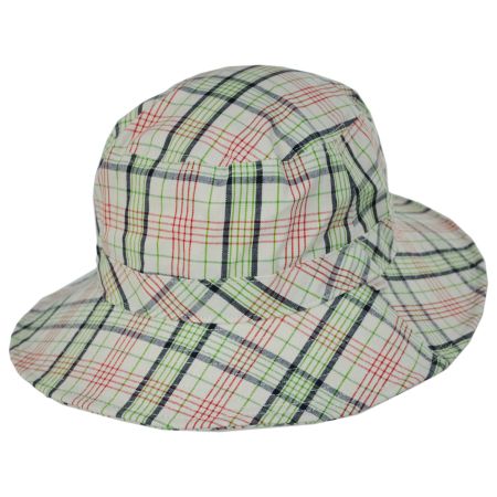 Petra Packable Cotton Blend Plaid Bucket Hat alternate view 5