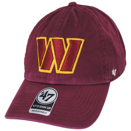 47 Brand Washington Commanders NFL Clean Up Strapback Baseball Cap Dad Hat