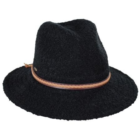 Scala Teddie Knit Boucle Safari Fedora Hat