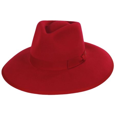 Brixton Hats Jo Wool Felt Rancher Fedora Hat - Red