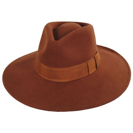 Brixton Hats Joanna Wool Felt Fedora Hat - Caramel