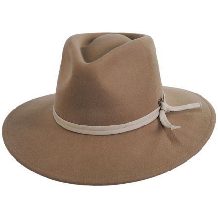Brixton Hats Joanna Packable Wool Felt Fedora Hat - Desert