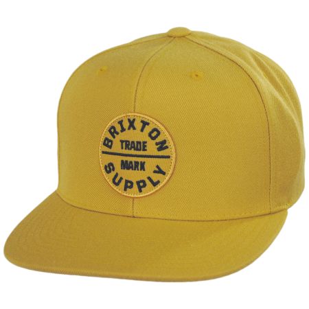 Brixton Hats Oath III Snapback Baseball Cap - Gold