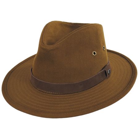 Brixton Hats Messer X Adventure Cotton Safari Fedora Hat