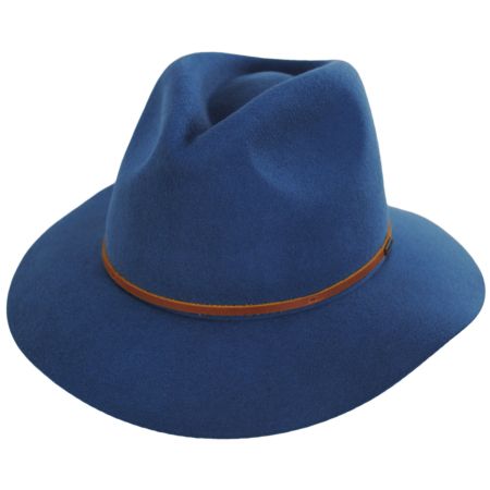 Brixton Hats Wesley Wool Felt Floppy Fedora Hat - Teal