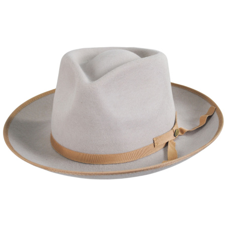 Puebla Wool Felt Fedora Hat - Silverbelly