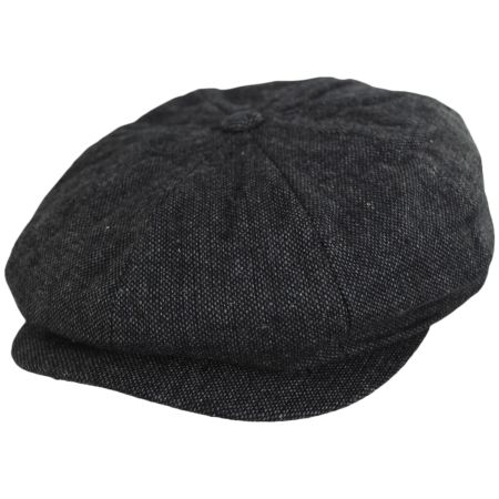 Brixton Hats Brood Baggy Tweed Newsboy Cap - Black/Gray