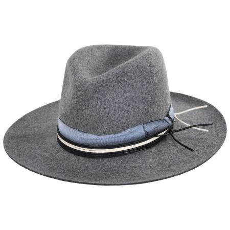 Langum Wool Felt Wide Brim Fedora Hat