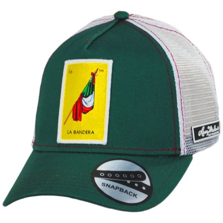 Larry Mahan Hats Loteria La Bandera Mesh Trucker Snapback Baseball Cap