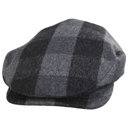 Baskerville Hat Company Danbury Wool Check Square Bill Ivy Cap