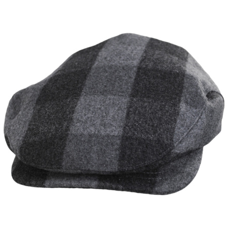  B2B Baskerville Hat Company Danbury Wool Check Square Bill Ivy Cap