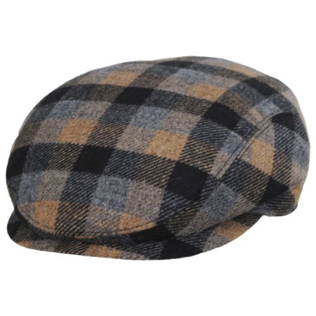 Wigens Caps Check Plaid Wool and Cashmere Ivy Cap