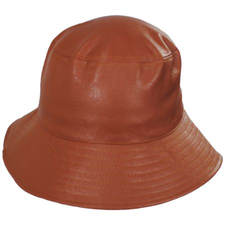 Scala Sylvie Vegan Leather Bucket Hat