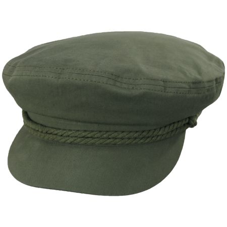 Brixton Hats Cotton Twill Fiddler Cap - Olive Green