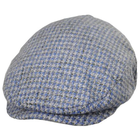 Hooligan Tweed Wool Blend Ivy Cap - Blue/White
