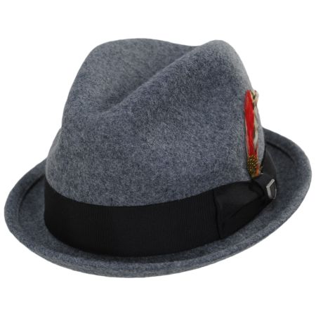 Brixton Hats Gain Wool Felt Fedora Hat - Dark Gray
