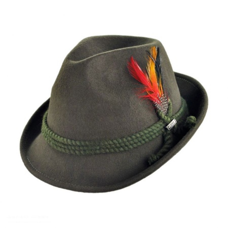 B2B Jaxon Alpine Wool Felt Fedora Hat Fedoras