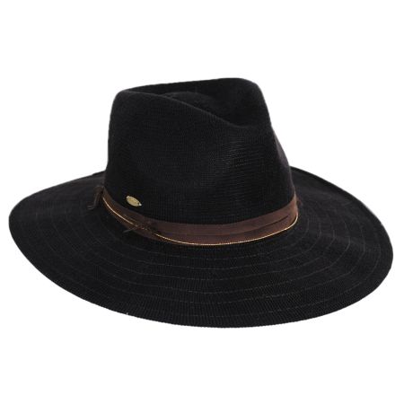 Scala Delvey Knit Cotton Fedora Hat