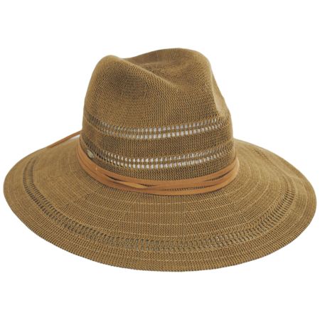 Scala Felicity Knit Cotton Safari Fedora Hat