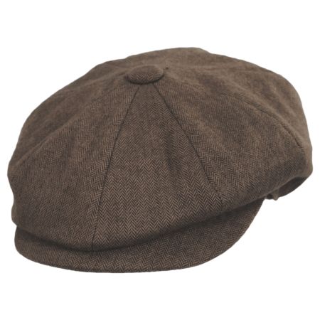 Baskerville Hat Company Cardiff Cotton Herringbone Newsboy Cap